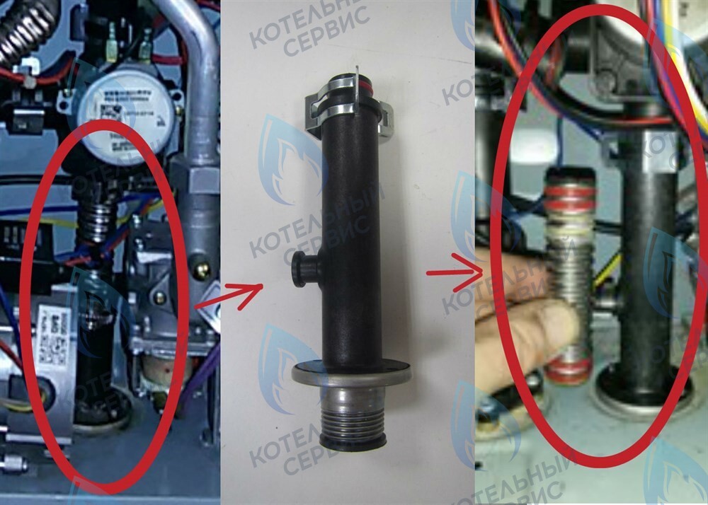 H150510010 Ниппель трехходового с краном подпитки ELSOTHERM серия B с клипсой (трубка выхода ОВ с подпиткой) новая исправленная в Екатеринбурге	