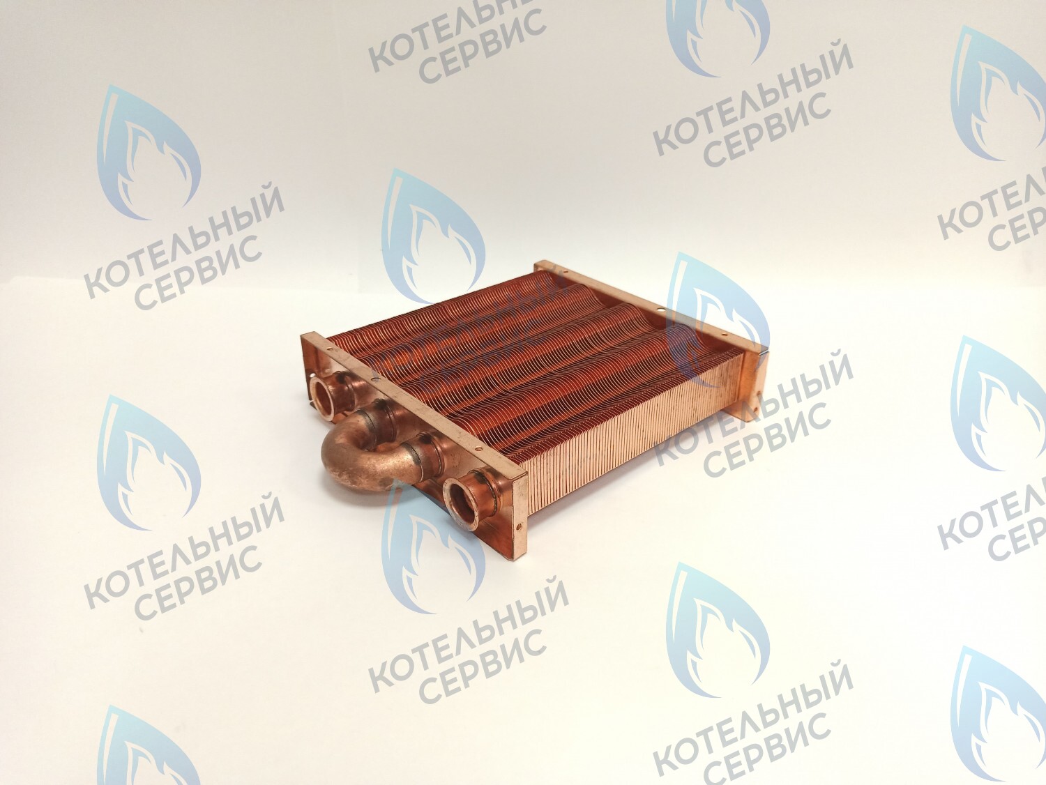 EM021-180-02 Теплообменник отопления без фитингов (180 мм) 85 FIN (130-200 HSG/ICH/MSC)(3318108610, 3318108640) DAEWOO в Екатеринбурге	