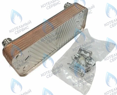 ES190W-000-16F-HR Теплообменник ГВС вторичный 16 пластин VAILLANT TURBO MAX VUW в Екатеринбурге	