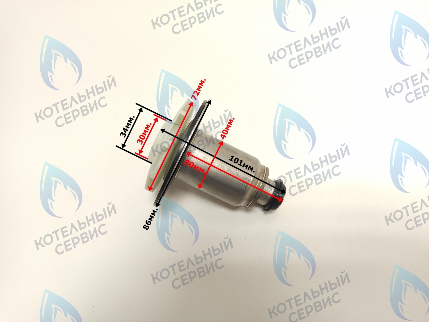 PPR-W30CW-40-04 Втулка ротор насоса (по часовой стрелке) аналог WILO 15/6 (втулка 40мм, колесо 72/30мм) (керам. вал) в Екатеринбурге	
