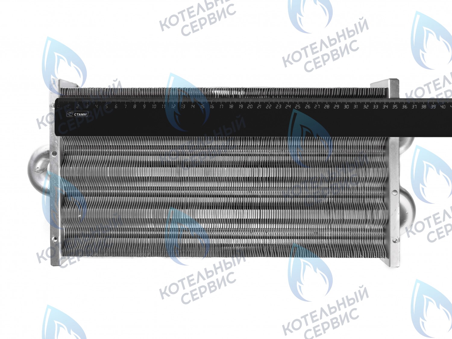 EM021-348 Теплообменник первичный основной (без фитингов) 348мм 147 FIN (350MSC) (3318109500, 3318113000, 3318113020) DAEWOO в Екатеринбурге	