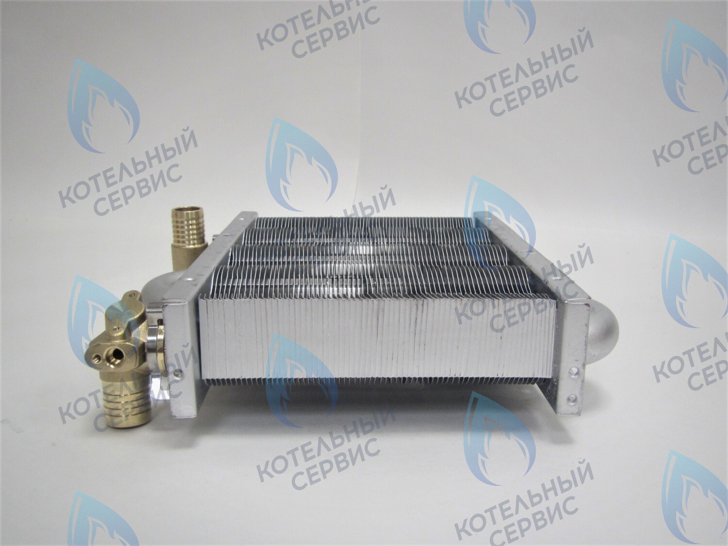 EM021-142-Фитинг-Комп Теплообменник первичный основной (с фитингами) 142мм 67 FIN (100 HSG/ICH/MSC) DAEWOO в Екатеринбурге	