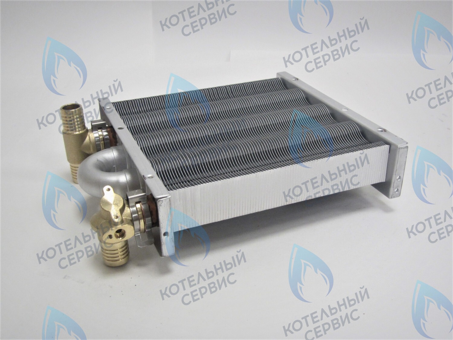 EM021-180-Фитинг-Комп Теплообменник первичный основной (с фитингами) 180 мм 85 FIN (130-200 HSG/ICH/MSC) DAEWOO в Екатеринбурге	