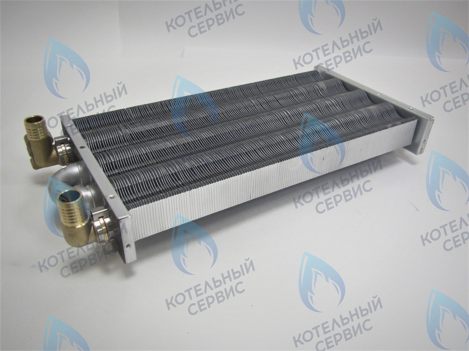 EM021-348-Фитинг-Комп Теплообменник отопления с фитингами (348 мм) 147 FIN (350MSC) DAEWOO в Екатеринбурге	