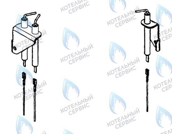 87199051490 Комплект электродов розжига с кабелями U02X-24K/U042-24K/ZSA/ZWA/ZWE BOSCH в Екатеринбурге	