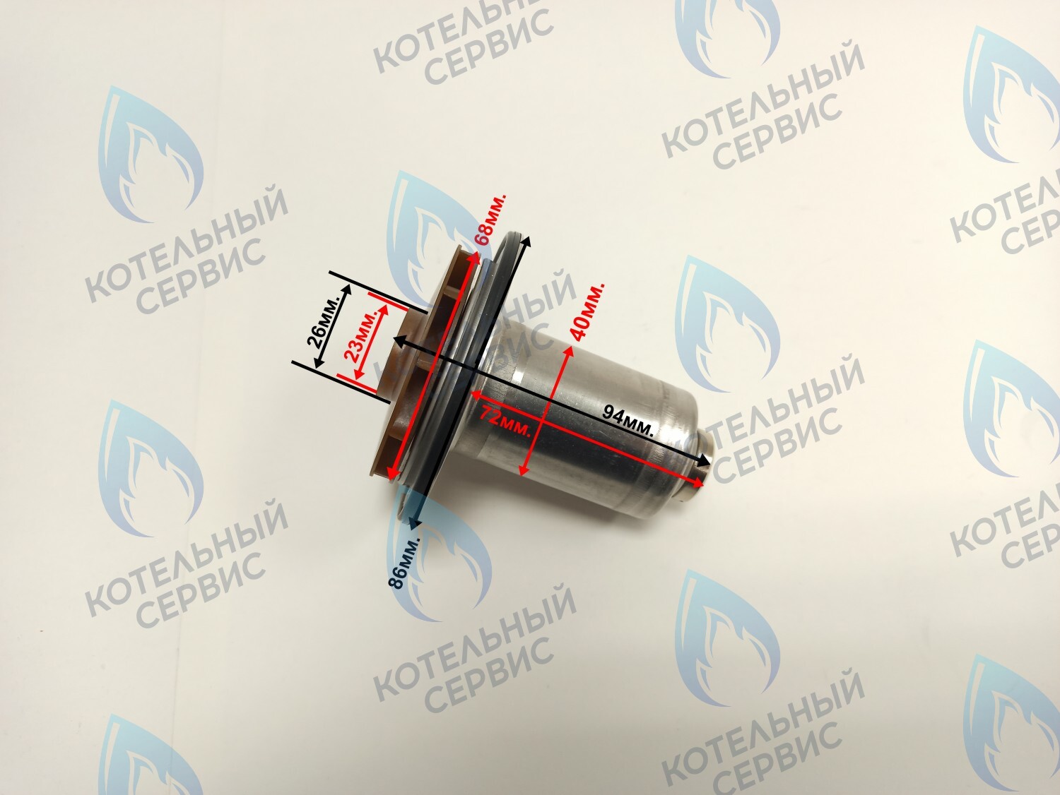 PPR-EW23CW-E40-68 Втулка ротор насоса (по часовой стрелки) ERCO 15-50, 95W (подходит под улитку WILO) в Екатеринбурге	