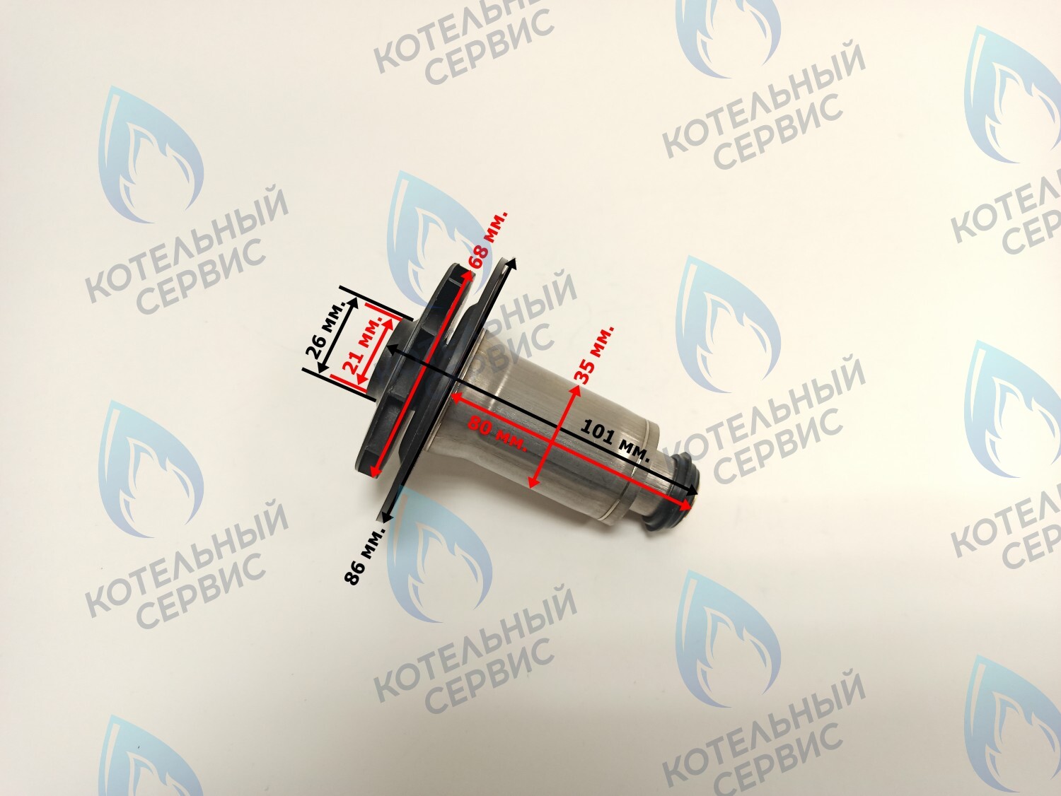 PPR-W21CW-35-04 Втулка ротор насоса (по часовой стрелке) аналог WILO 12/4.1, 12/5, 15/5 (втулка 35мм, колесо 68/21мм) (керам. вал) в Екатеринбурге	