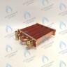 EM021-180-02-Фитинг-Комп Теплообменник отопления с фитингами (180 мм) 85 FIN (130-200 HSG/ICH/MSC)(3318108610, 3318108640) DAEWOO в Екатеринбурге	