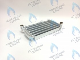 Теплообменник первичный основной 270мм (с клипсой датчика перегрева) Baxi Fourtech, Eco Four, Eco 3 Compact 1.14-1.24  (5677660)