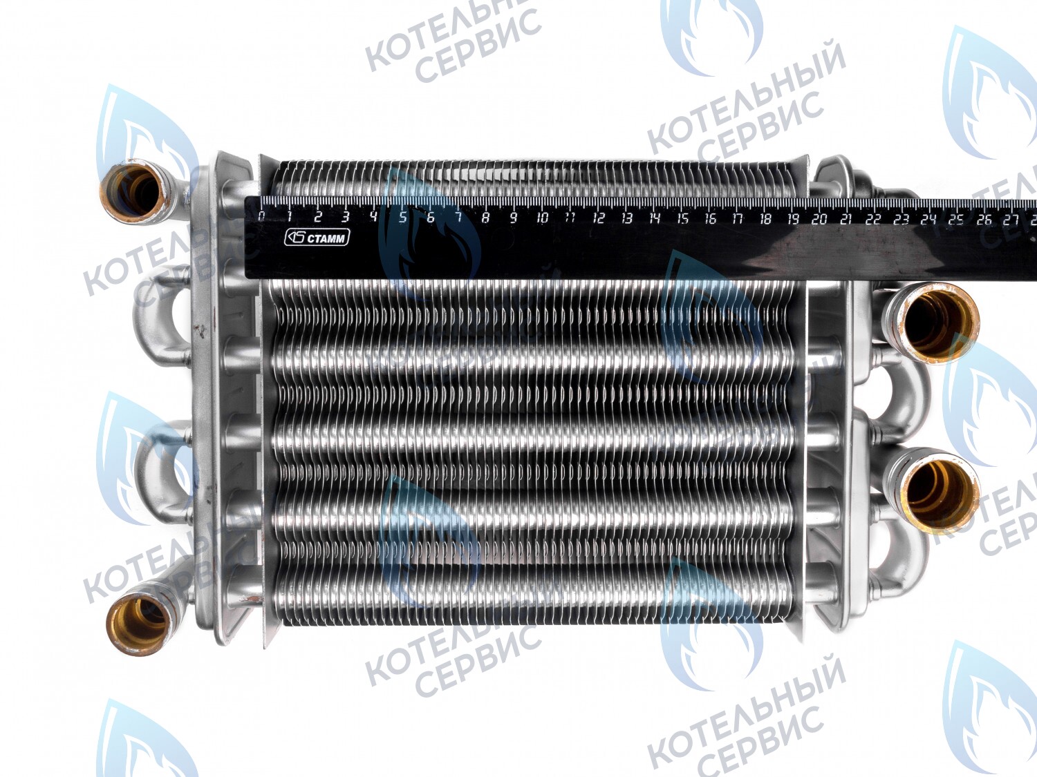 02-4011 Теплообменник битермический 198мм GAZECO 18-T1/C1 (с 05.2016) в Екатеринбурге	