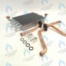 65119090 Теплообменник основной медный (первичный) в комплекте 2 трубки ARISTON ALTEAS X, CARES X, CLAS X, GENUS X, HS X в Екатеринбурге	