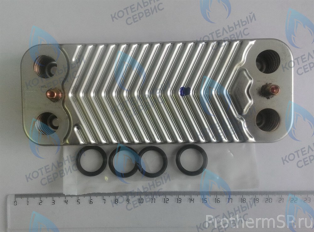 0020043598 Теплообменник вторичный Protherm Пантера 24 KOVR, 24 KTVR, 28 KTV (вер 17) в Екатеринбурге	