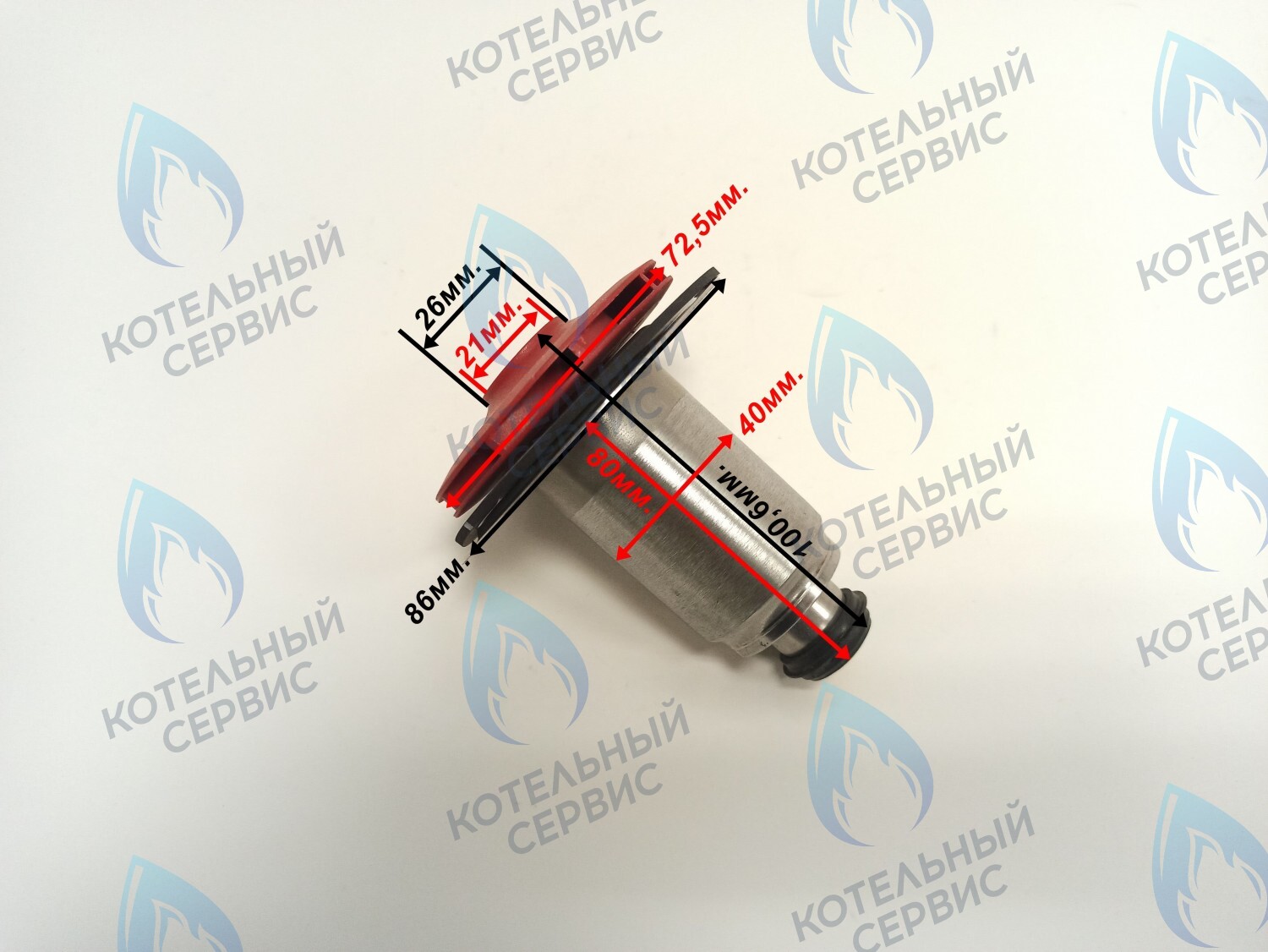 PPR-W21CW-40-09 ОРИГИНАЛ Втулка ротор насоса (по часовой стрелке) WILO 15/6 (втулка 40мм, короткая 80мм, колесо 72/21мм) в Екатеринбурге	