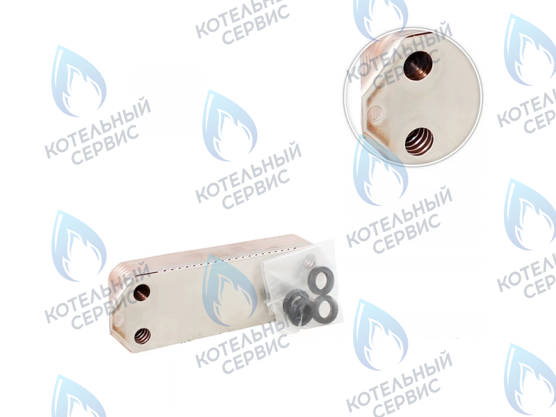 7822799 Теплообменник пластинчатый (вторичный) 14 пластин для котлов Viessmann Vitopend 100-W WH0A в Екатеринбурге	
