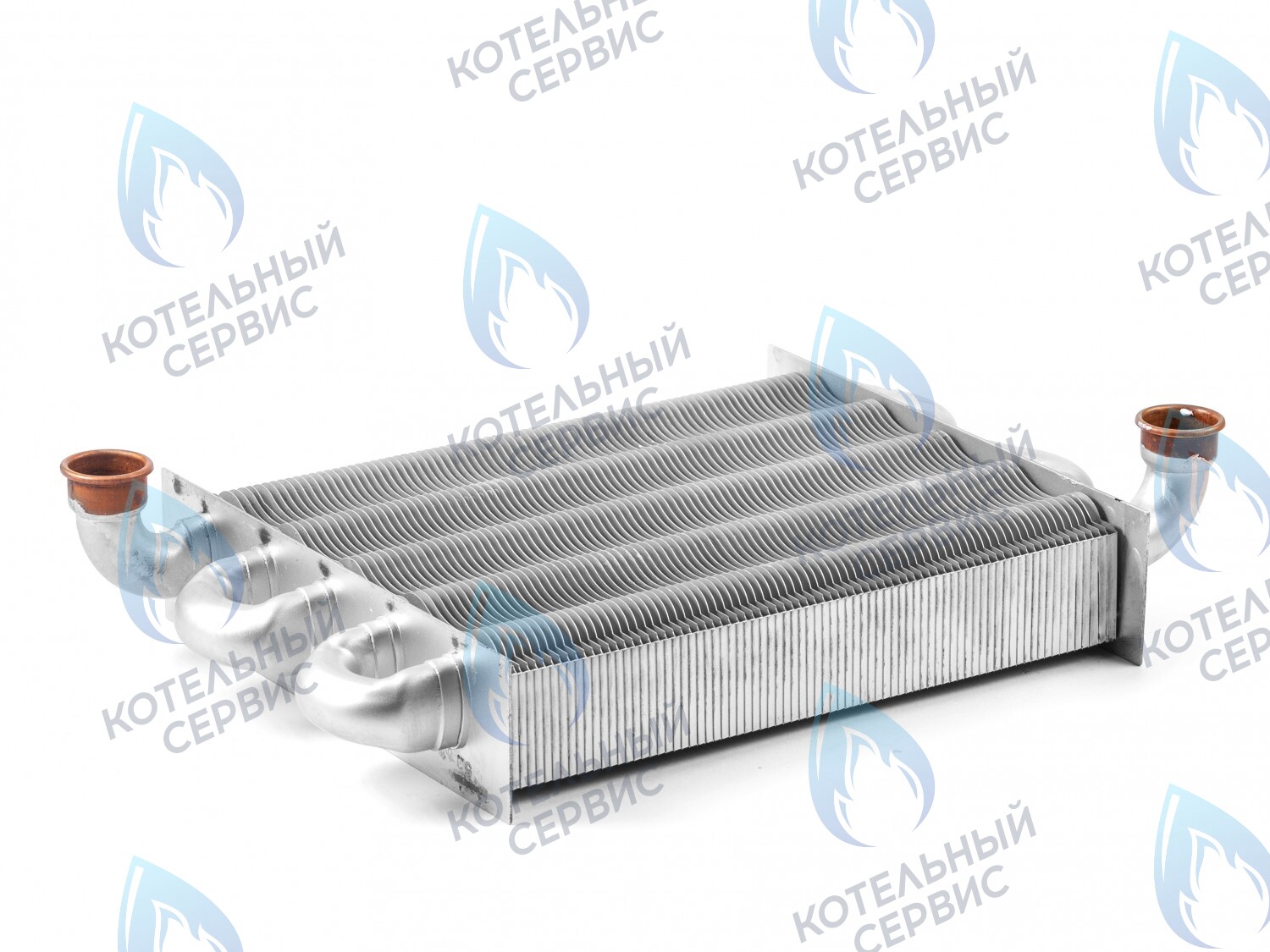 398002570 Теплообменник первичный (основной) (крепление - клипсы) Ferroli Fortuna Pro F13-F24 (398002570,398615500) в Екатеринбурге	