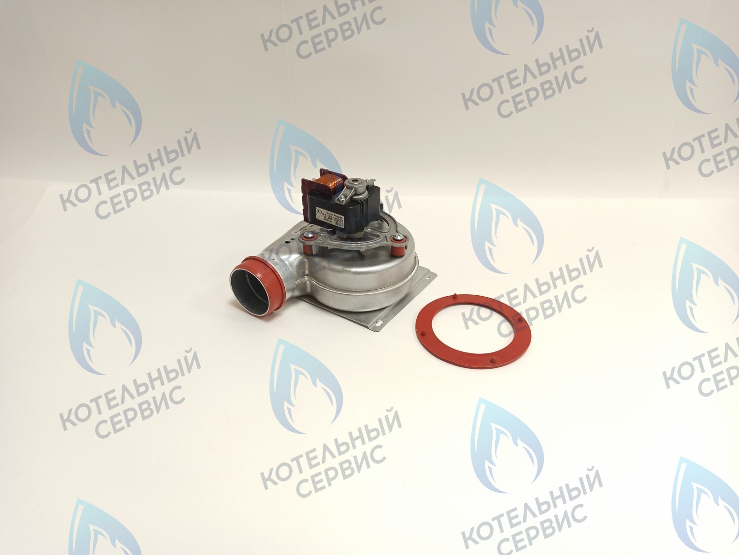 07-5001 Вентилятор для котлов 24 кВт Polykraft Alpine Light с красными патрубками отбора (47W) в Екатеринбурге	