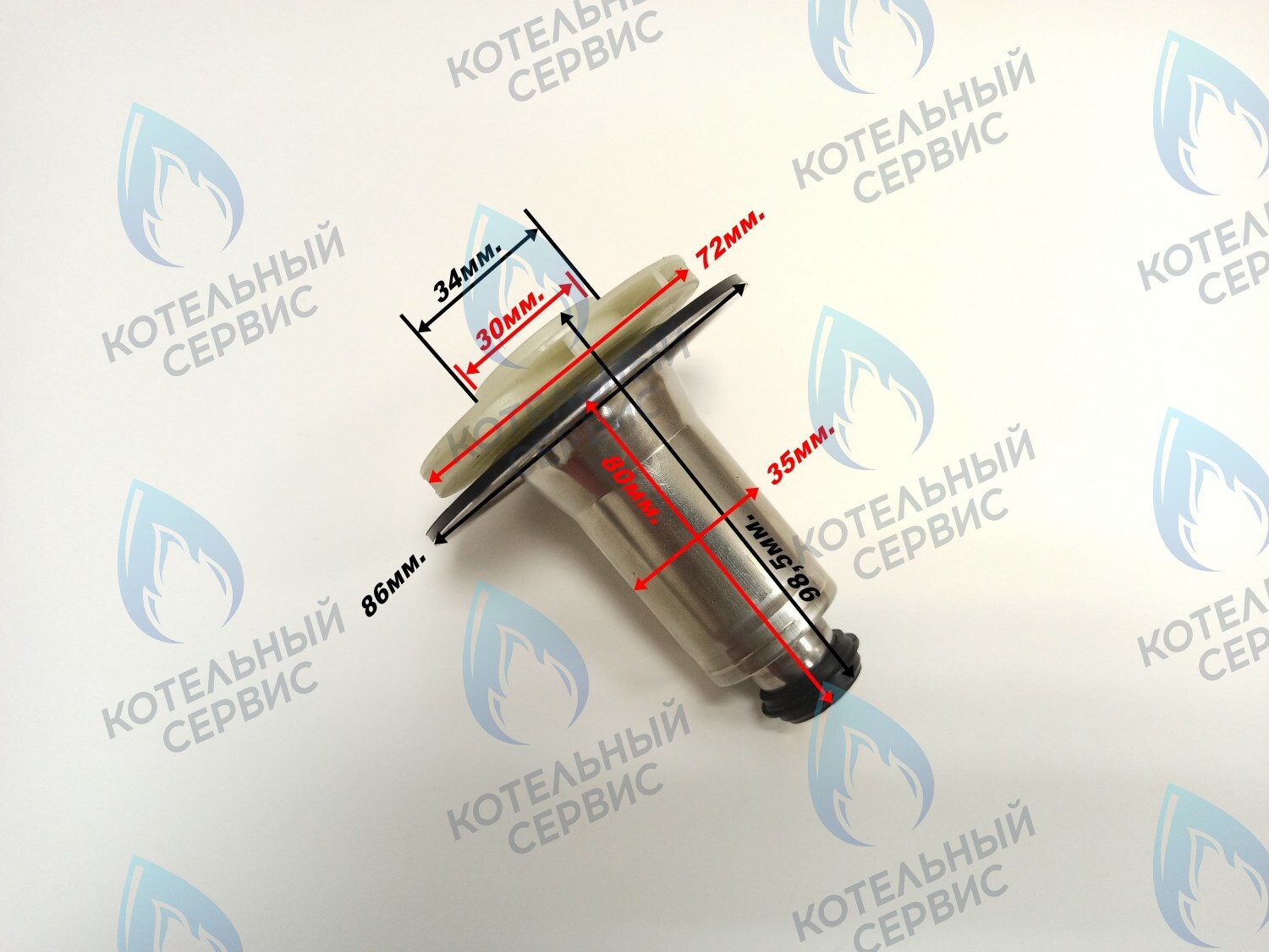 PPR-W30CW-35 ОРИГИНАЛ Втулка ротор насоса (по часовой стрелке) WILO 12/4.1, 12/5, 15/5 (втулка 35мм, колесо 72/30мм) в Екатеринбурге	