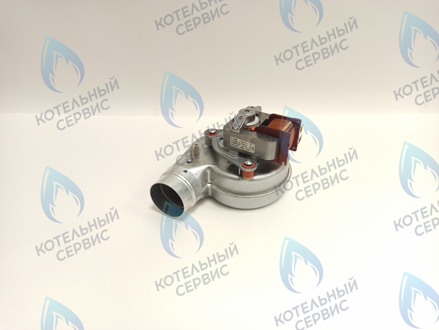 07-5002 Вентилятор для котлов 30 кВт Polykraft Alpine Light с коричневыми патрубками отбора (47W) в Екатеринбурге	