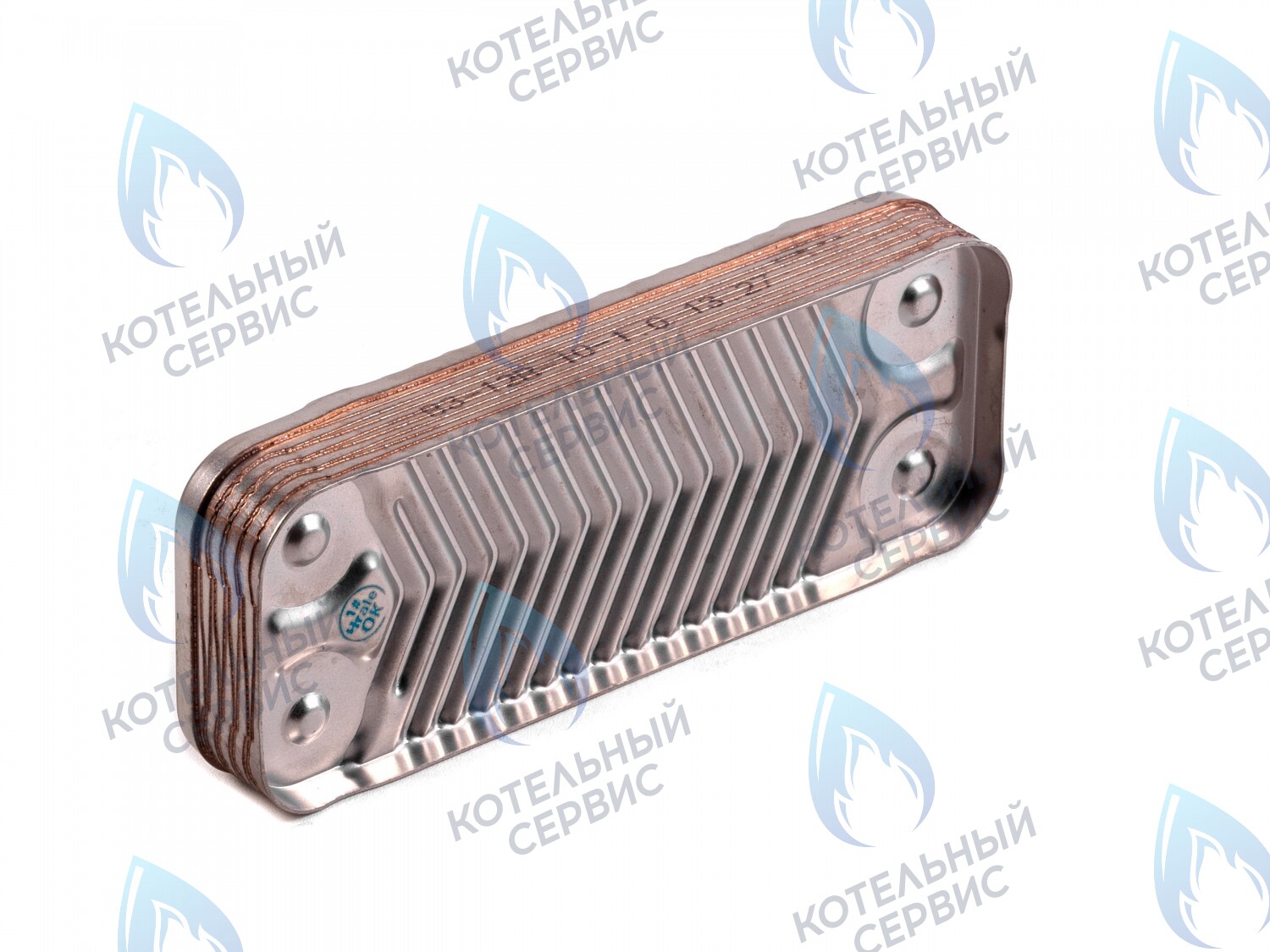 L47242 Вторичный теплообменник（ГВС）18кВт optima (10 пластин, для котлов после 07/2013) (по диагонали) ROC в Екатеринбурге	