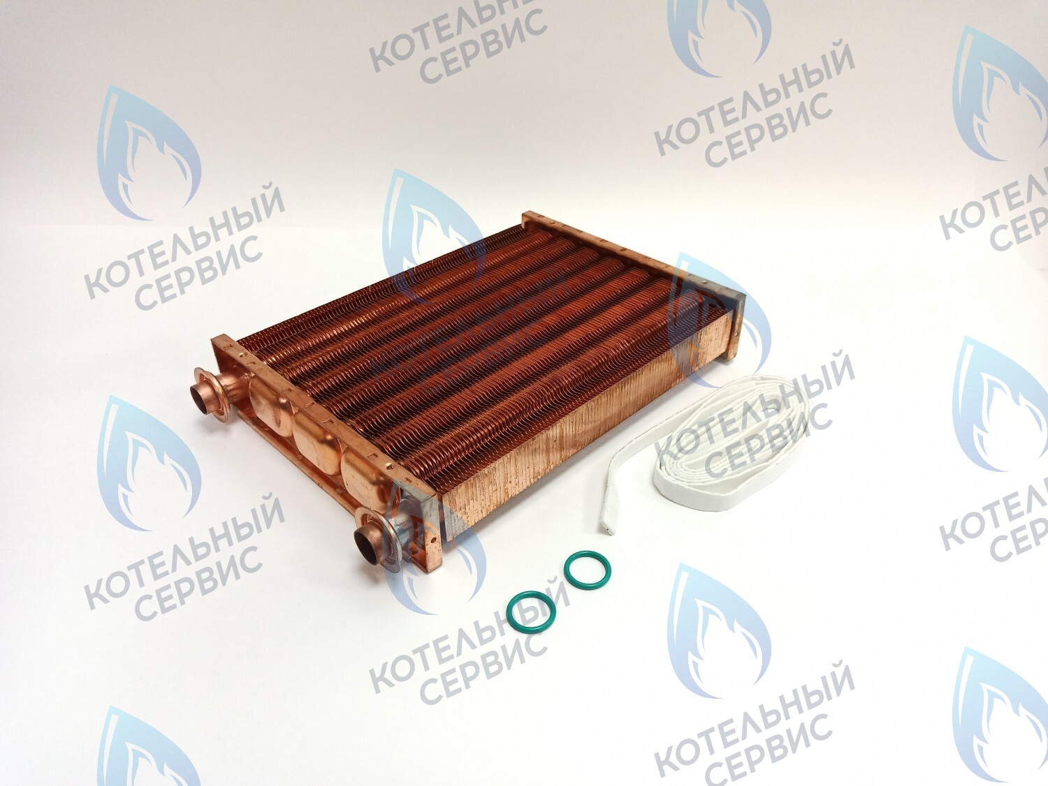 EM052-250-02 Теплообменник основной (первичный) (МЕДНЫЙ) Navien (с белыми прокладками в комплекте) Deluxe S/C/One 35K (30020498A) в Екатеринбурге	