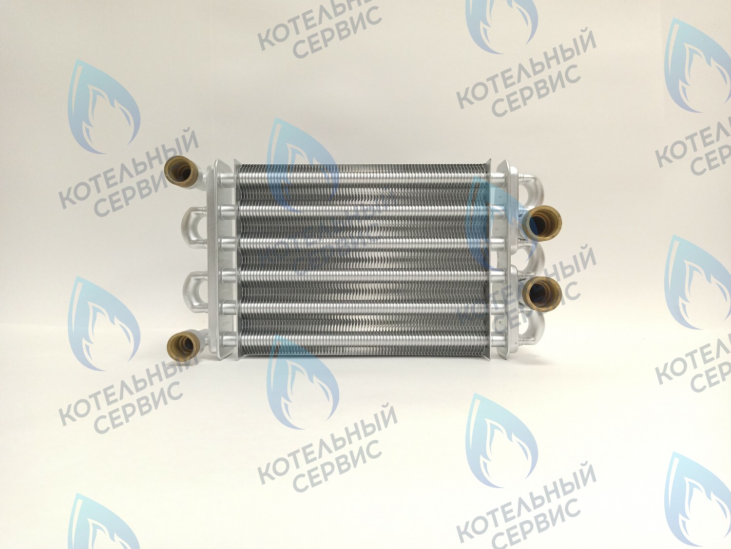 EB011-230 Теплообменник битермический 230мм 18кВт Gazlux Economy 18-T-1/-С-1 (02-2001) в Екатеринбурге	