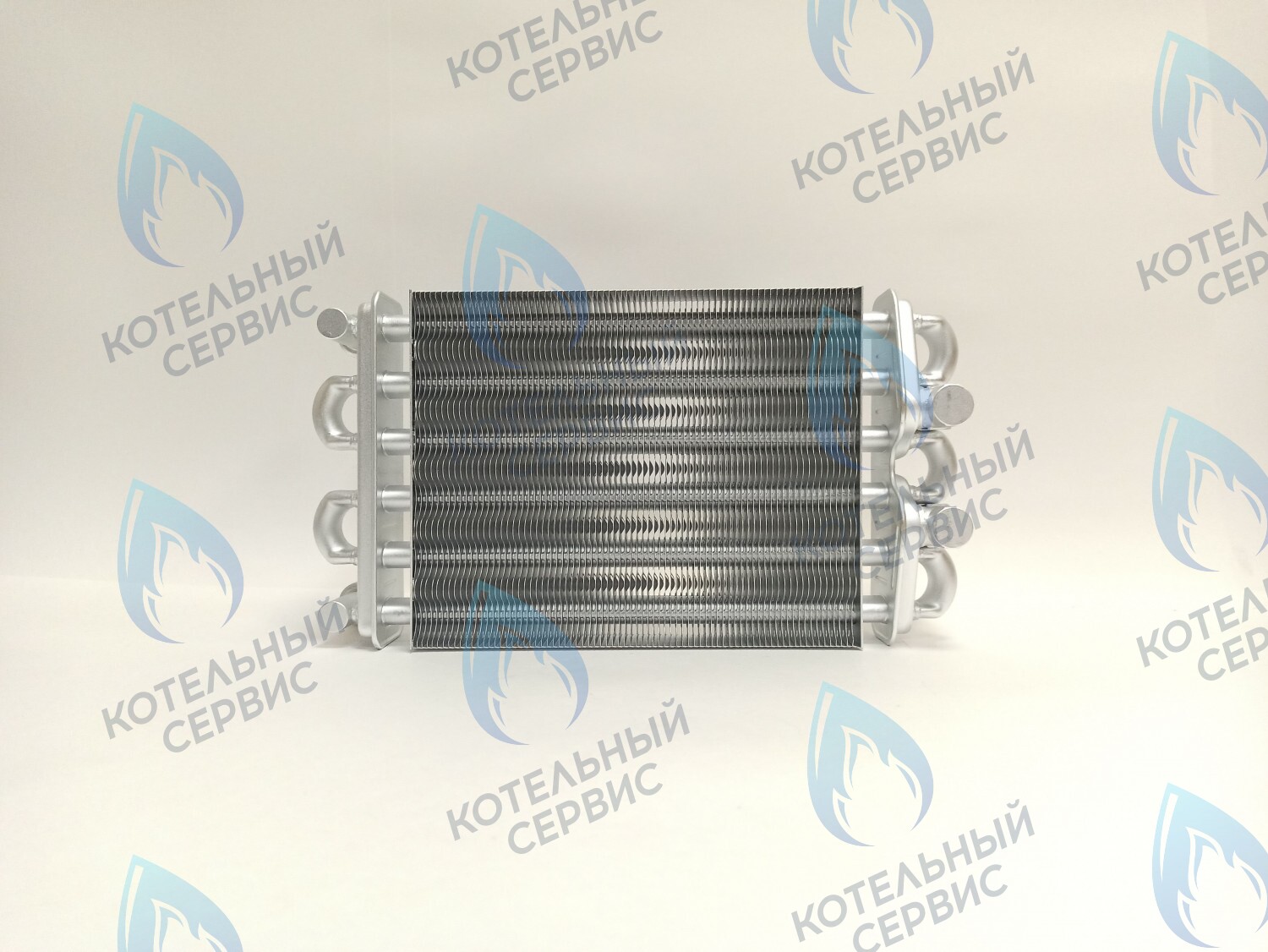 EB011-230 Теплообменник битермический 230мм 18кВт Gazlux Economy 18-T-1/-С-1 (02-2001) в Екатеринбурге	