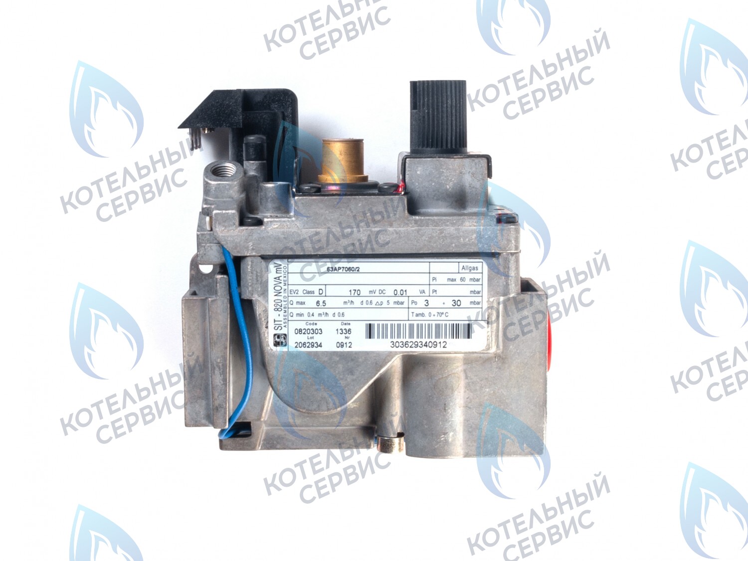 GV103 Газовый клапан SIT NOVA 820 mV 0.820.303 (0820303) под милливольтовый генератор Protherm (0020027516), LEMAX (014103), ALPENHOFF (151820303), FERROLI (39849620), ELECTROLUX (820303), ALPHATHERM в Екатеринбурге	