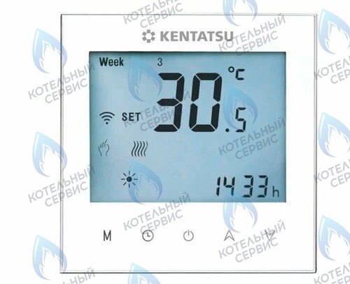 KCW-01GC Комнатный термостат сенсорный WI-FI KENTATSU (белый) в Екатеринбурге	