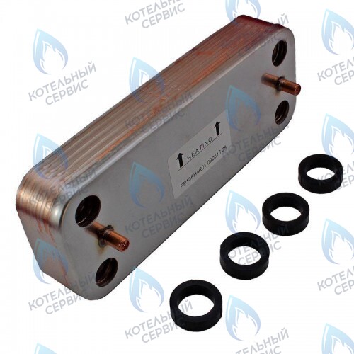 398901673 Теплообменник ГВС ZILMET (вторичный, 12 пластин) FERROLI DIVATECH (RU) F D в Екатеринбурге	